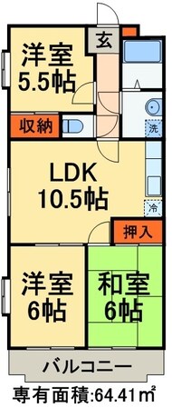 マリンヴュー検見川の物件間取画像